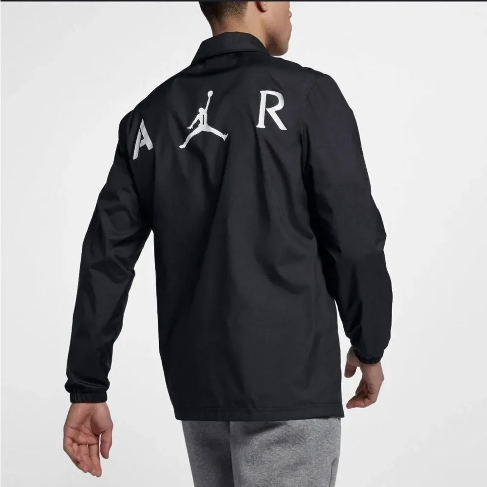 Men's Air Jordan Jumpman Coaches Track‎ Jacket Wind Breaker AJ6795-010 Sz Small